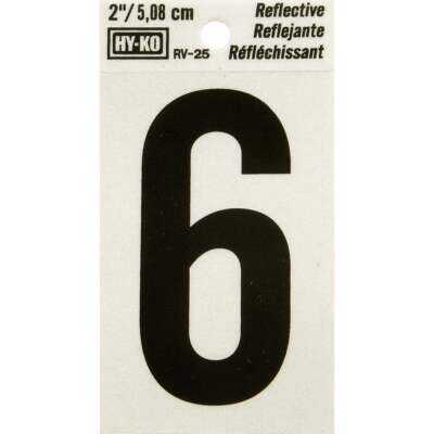 Hy-Ko Vinyl 2 In. Reflective Adhesive Number Six