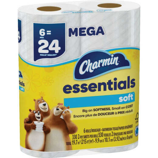 Charmin Essentials Soft Toilet Paper (6 Mega Rolls)